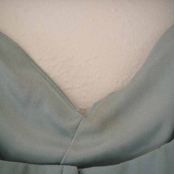 !! NWT Celebrate DB Studio f20510 Dusty Spaghetti Strap Chiffon Ruffle - Picture 10 of 10